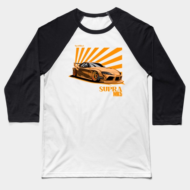 SUPRA MK5 A90 jdm Baseball T-Shirt by ASAKDESIGNS